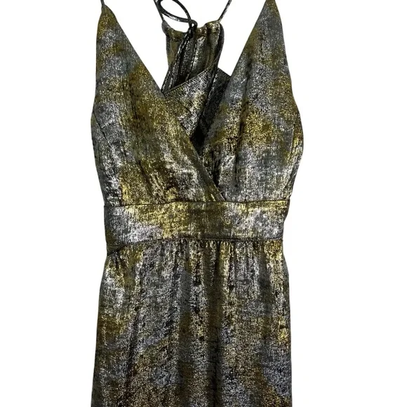 BA&SH Franckie Mixed Metallic Open Back Maxi Dress - Picture 5 of 11